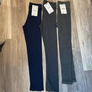 Zara girls legging - blue and grey